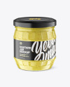 Clear Glass Jar w/ Mustard Mockup