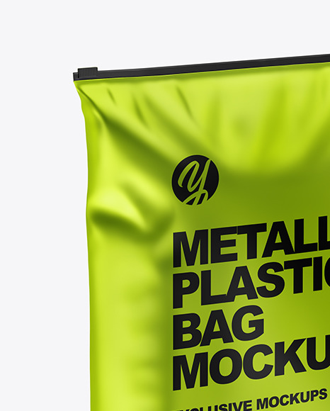 Metallic Plastic Bag Mockup