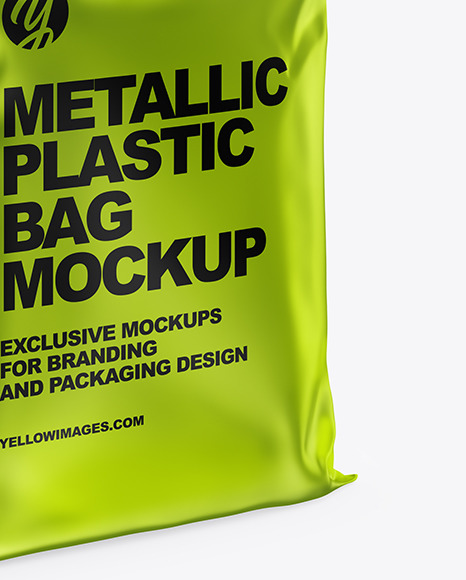 Metallic Plastic Bag Mockup