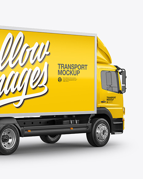Truck Mockup - Back Half Side View