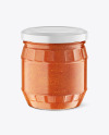 Clear Glass Jar w/ Sauce Mockup