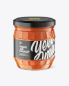 Clear Glass Jar w/ Sauce Mockup