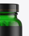 Green Glass Pills Jar Mockup