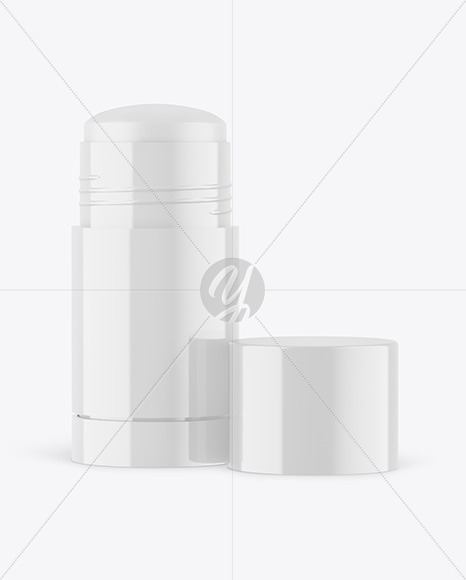 75g Glossy Plastic Deodorant Stick Mockup