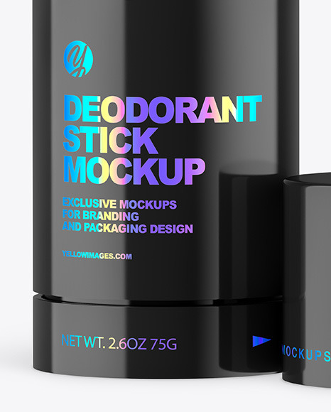 75g Glossy Plastic Deodorant Stick Mockup