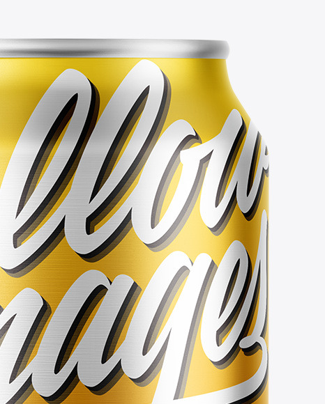 Matte Metallic Drink Can Mockup