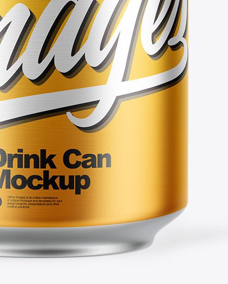 Matte Metallic Drink Can Mockup