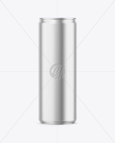 355ml Matte Metallic Drink Can Mockup