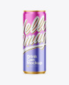 355ml Matte Metallic Drink Can Mockup