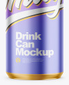 355ml Matte Metallic Drink Can Mockup