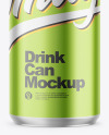 355ml Matte Metallic Drink Can Mockup