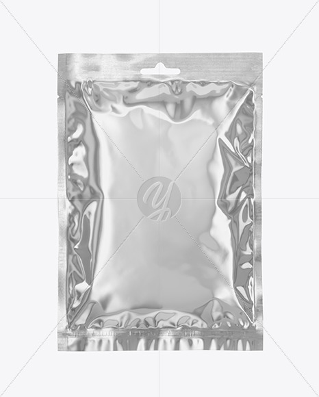 Glossy Metallic Sachet Mockup