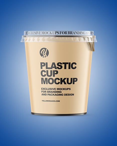 Matte Plastic Cup Mockup