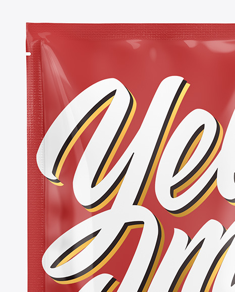 Glossy Sachet Mockup