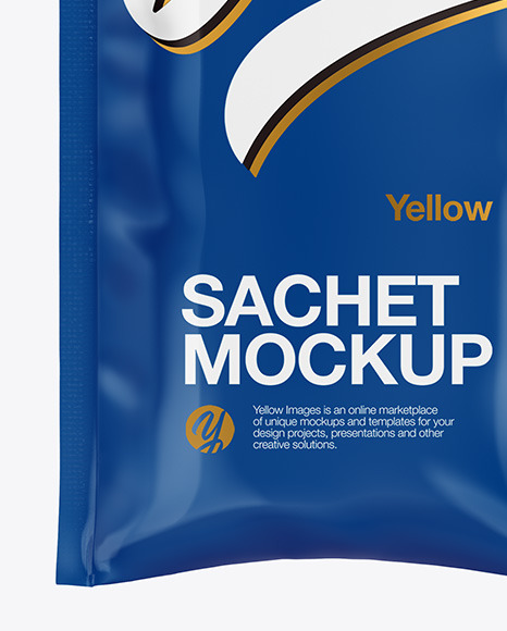 Glossy Sachet Mockup