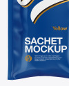 Glossy Sachet Mockup