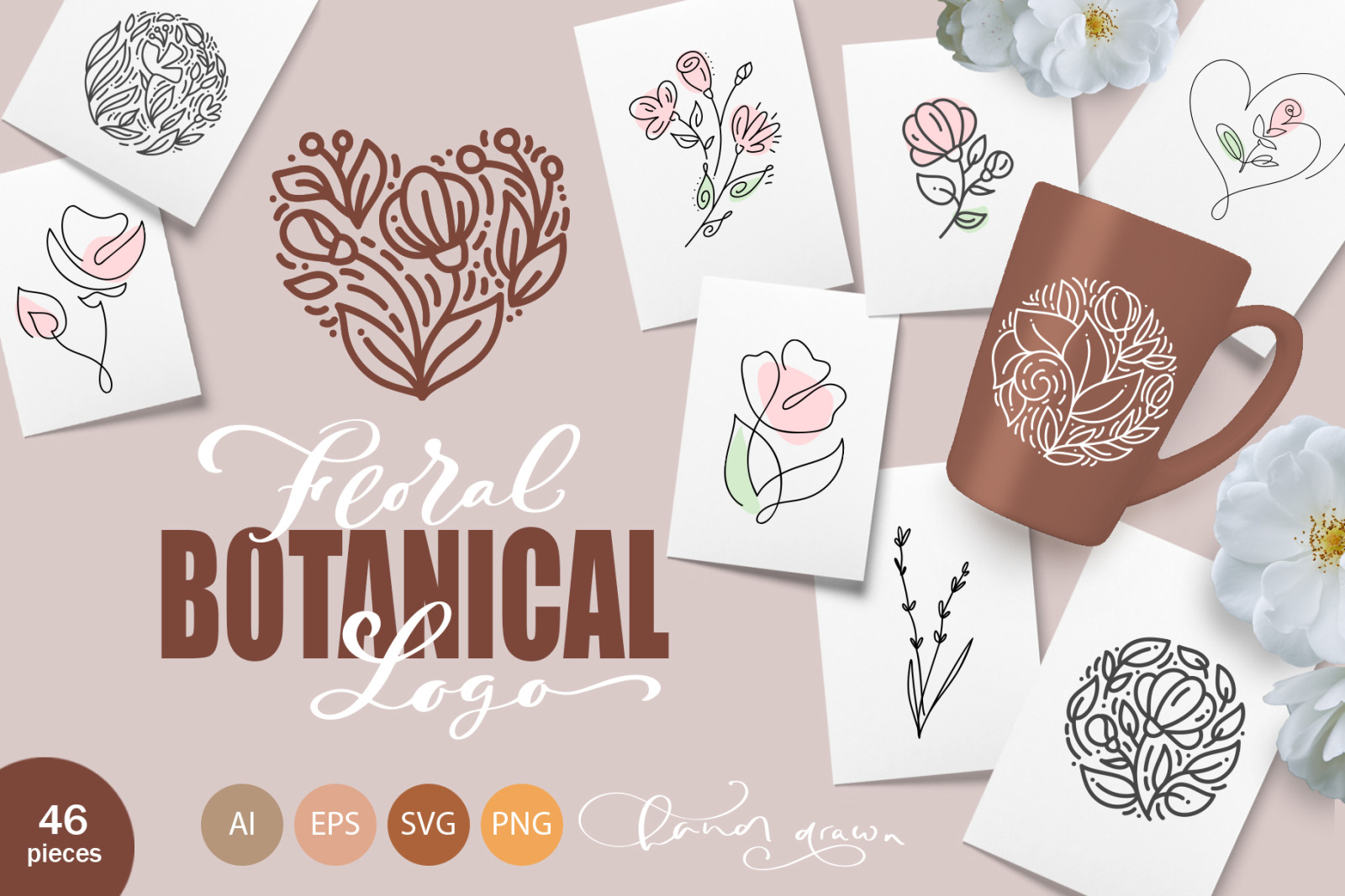 Floral Botanical Logo Floral Botanical Logo