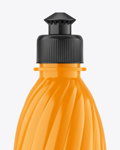 Glossy Plastic Bottle Mockup