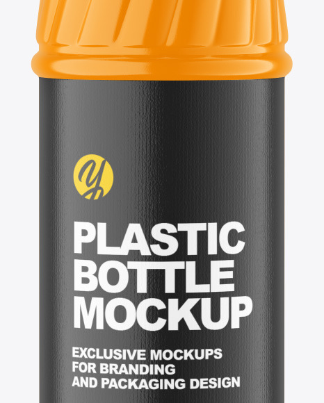Glossy Plastic Bottle Mockup