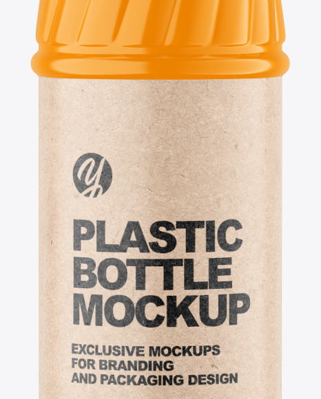 Glossy Plastic Bottle Mockup