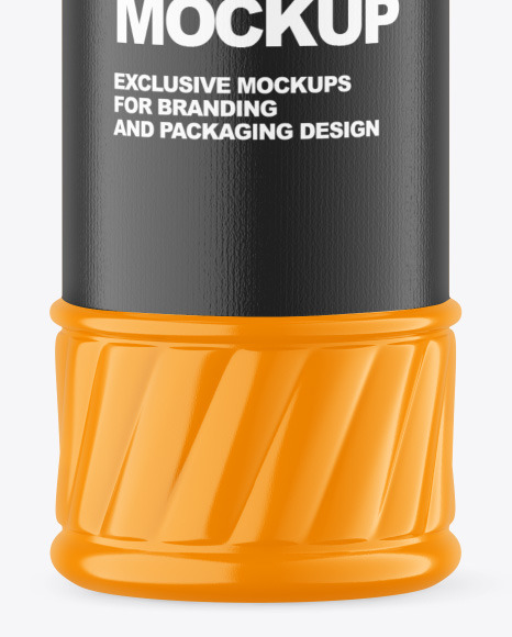 Glossy Plastic Bottle Mockup