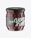 Clear Glass Jar w/ Jam Mockup