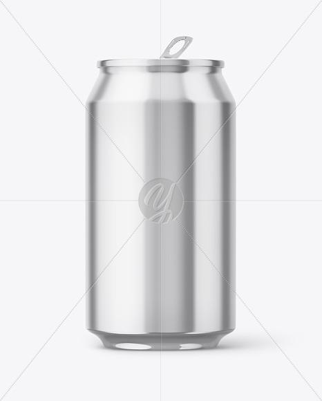 Glossy Metallic Aluminium Can Mockup