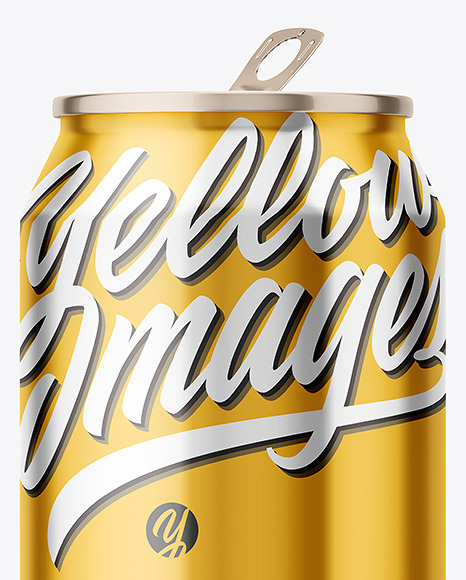 Glossy Metallic Aluminium Can Mockup