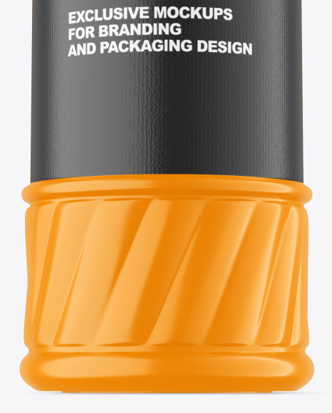 Glossy Plastic Bottle Mockup