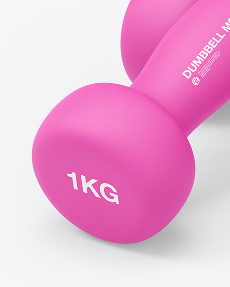 Neoprene Coated Dumbbells Mockup