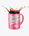 Matte Mug w/ Coffee Splash Mockup