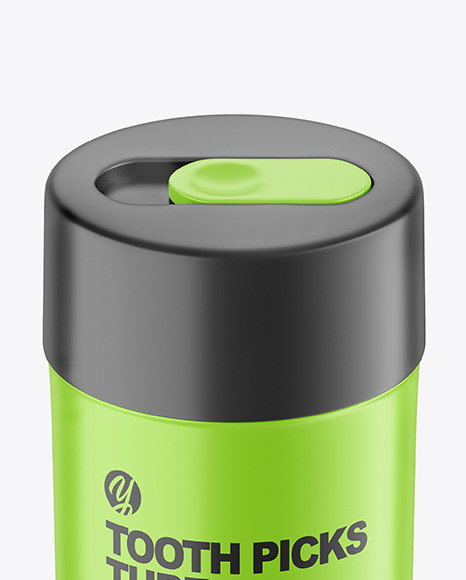 Matte Tooth Picks Tube Mockup