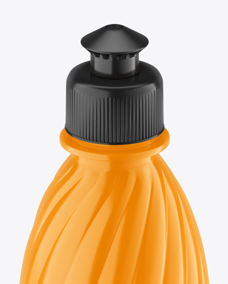 Glossy Plastic Bottle Mockup