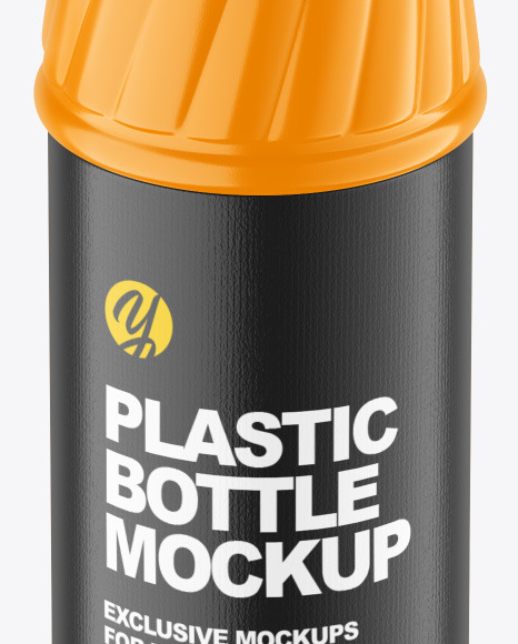 Glossy Plastic Bottle Mockup