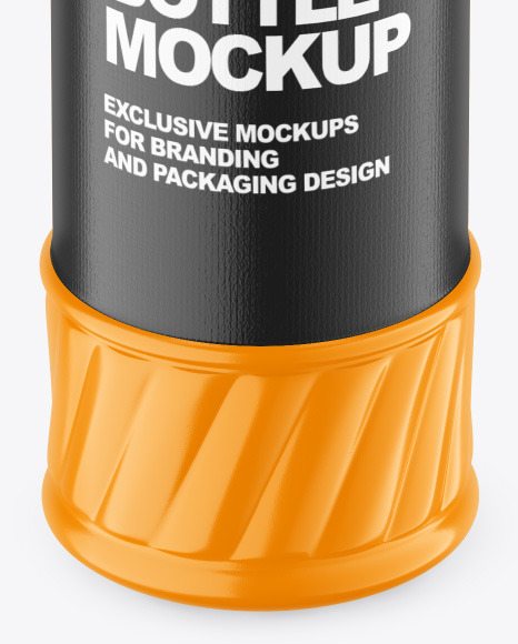 Glossy Plastic Bottle Mockup