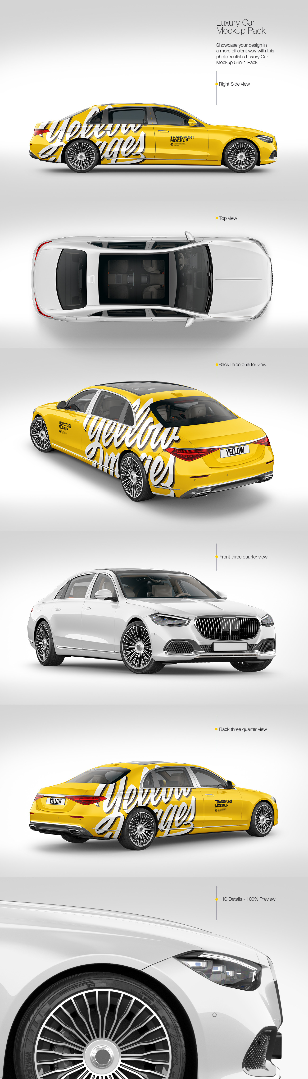 Luxury Car Mockup Pack Luxury Car Mockup Pack