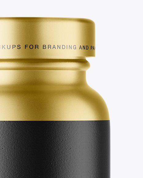 Matte Metallic Pills Jar Mockup