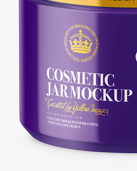 Glossy Cosmetic Jar Mockup