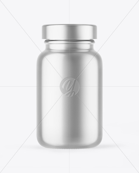 Metallic Pills Jar Mockup