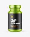 Metallic Pills Jar Mockup