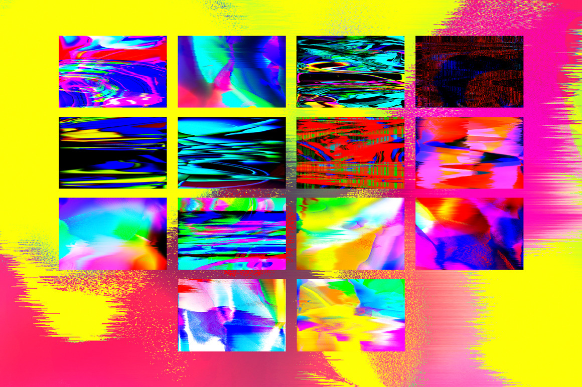 Abstract Glitch Art textures