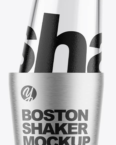 Boston Shaker With Shot Mockup