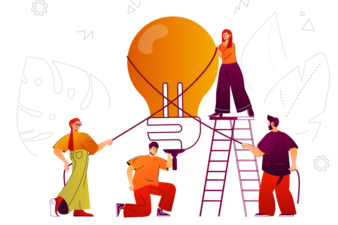 Flat Line Web Illustration Pack