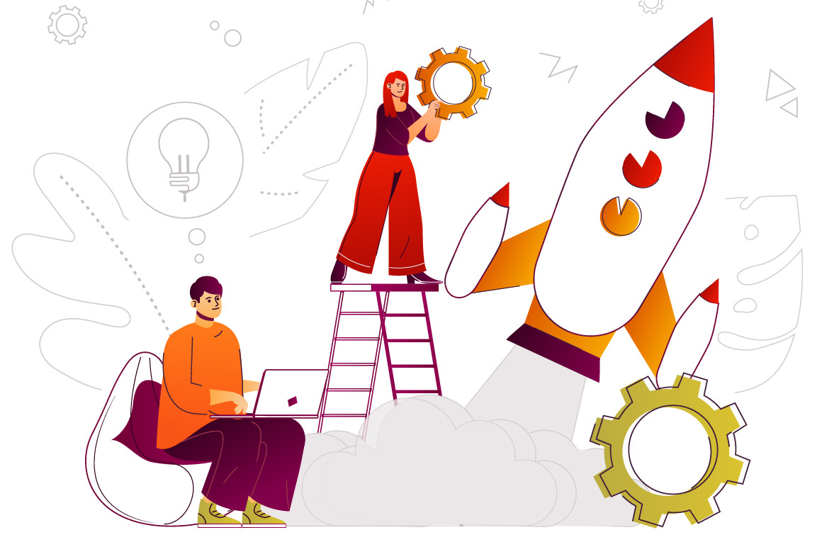 Flat Line Web Illustration Pack