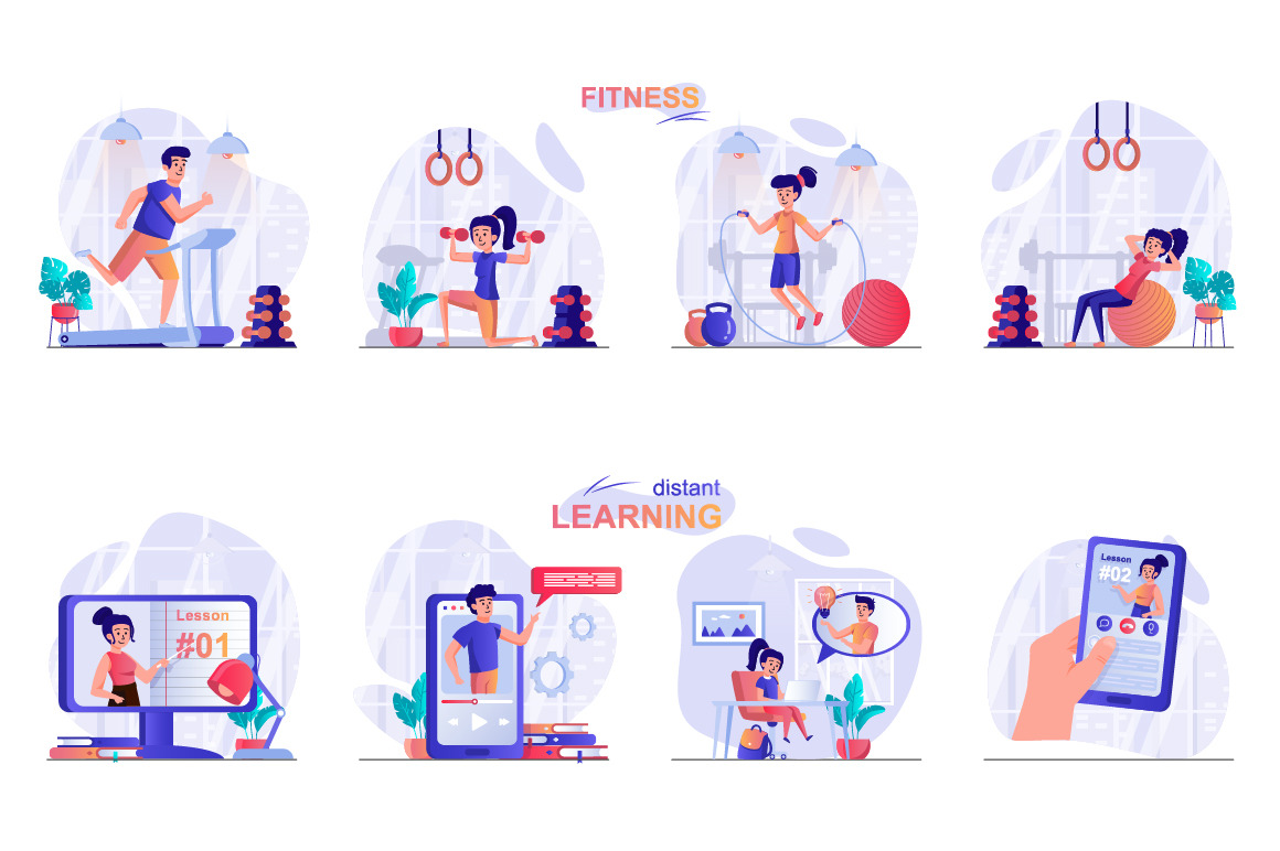 Colorful Web Illustration Pack Colorful Web Illustration Pack