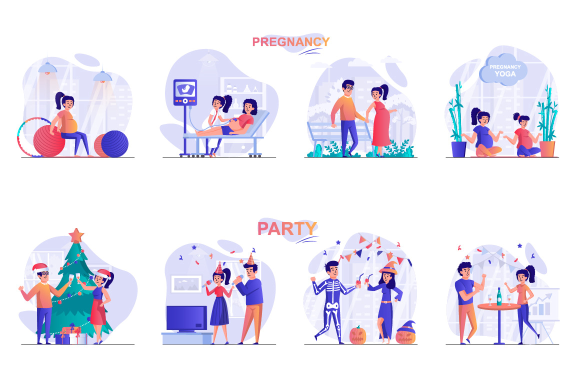 Colorful Web Illustration Pack