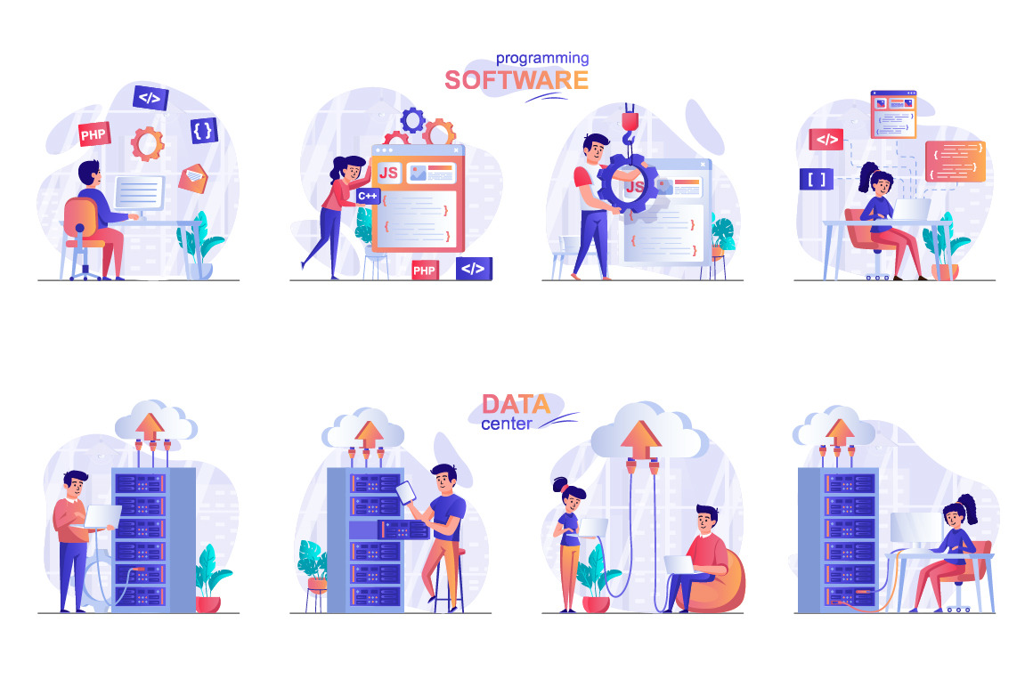 Colorful Web Illustration Pack Colorful Web Illustration Pack