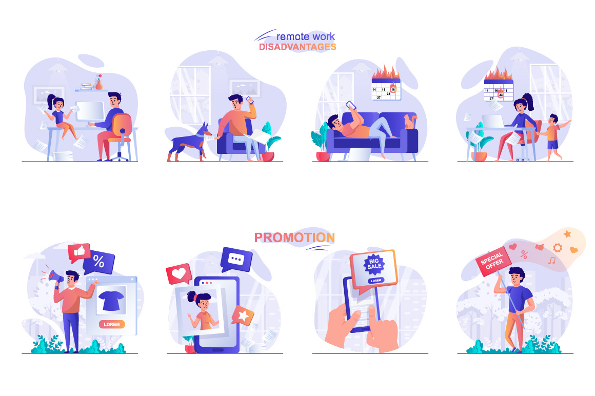 Colorful Web Illustration Pack Colorful Web Illustration Pack
