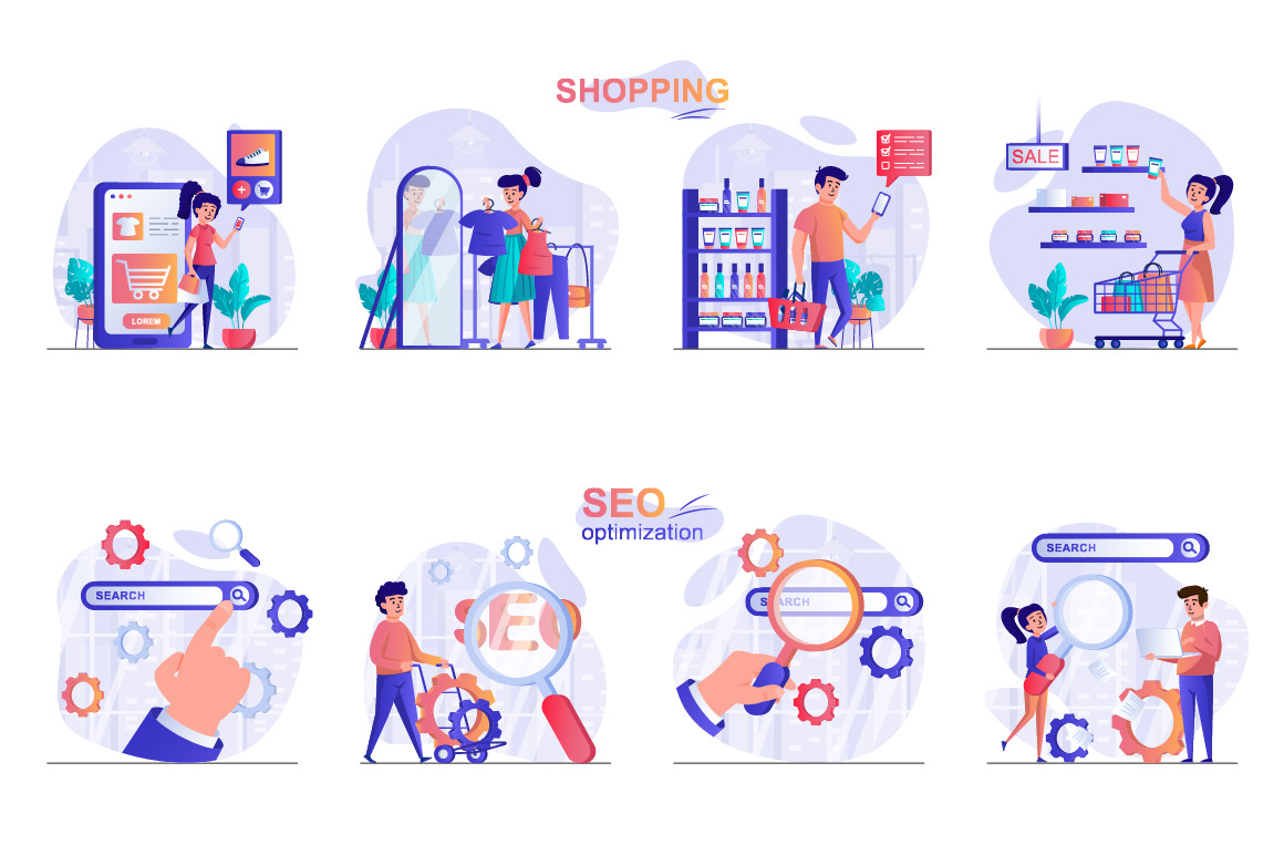 Colorful Web Illustration Pack Colorful Web Illustration Pack