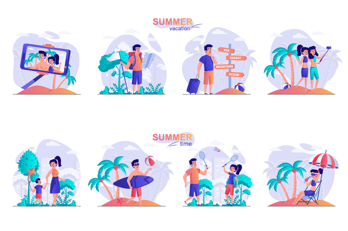 Colorful Web Illustration Pack Colorful Web Illustration Pack